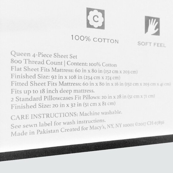 new ALOE GREEN Charter Club Sleep Luxe 800 TC 100% Cotton Sateen QUEEN Sheet Set - Picture 5 of 8